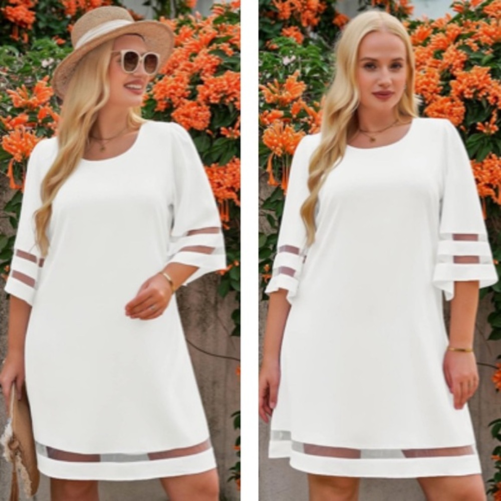 Elegant White Women's Dress!